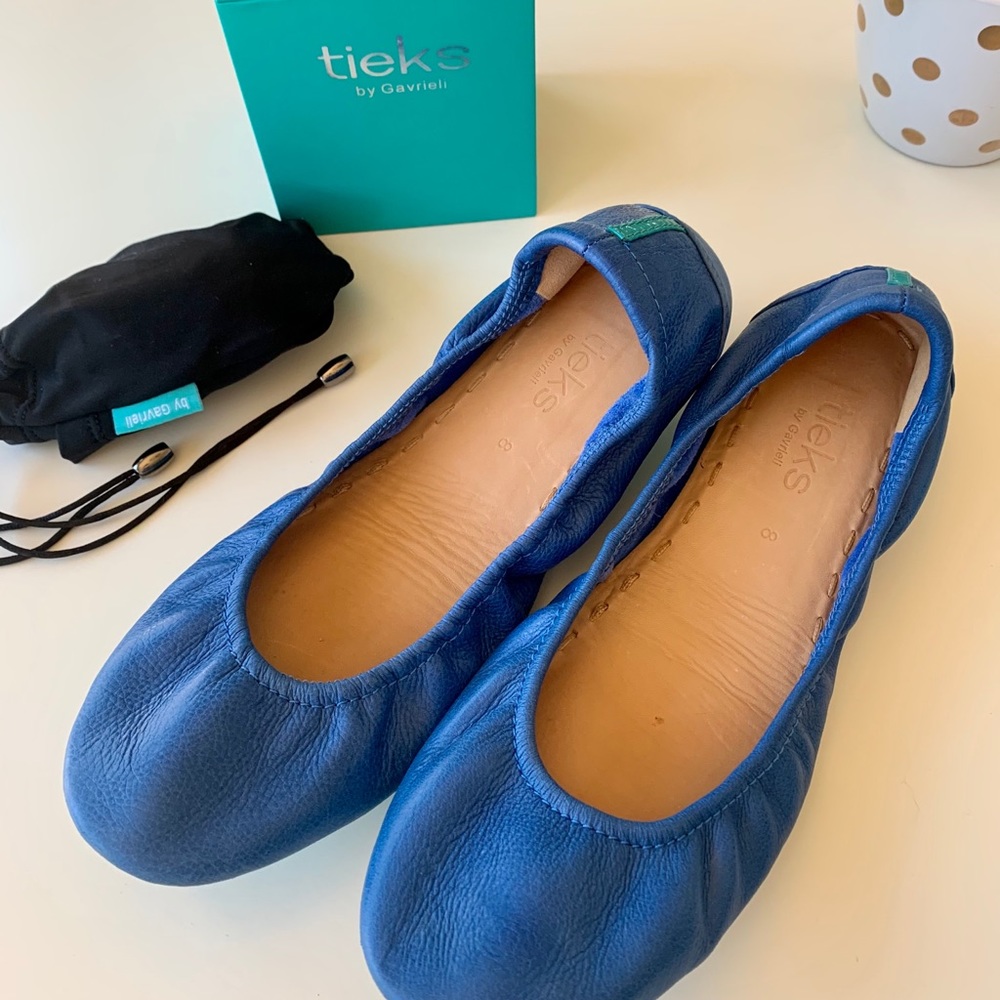 Tieks Cobalt Blue shoes size 8